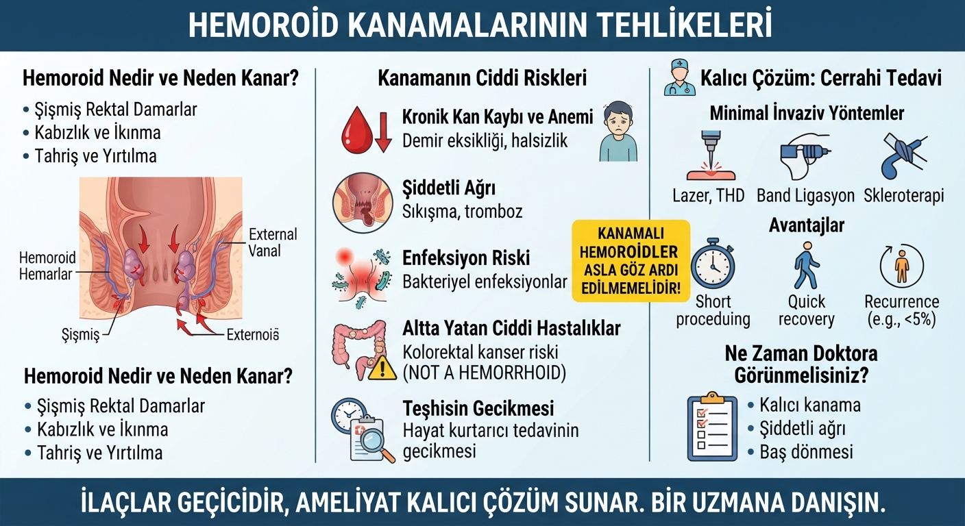 Basur Kanaması Kanser Belirtisi Olabilir mi? Tehlikeleri ve Ameliyatın Önemi
