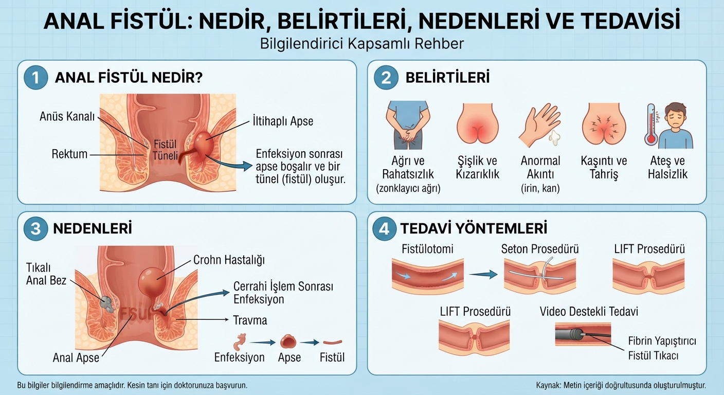 Anal Fistül Nedir? Belirtileri, Nedenleri ve Tedavi Yöntemleri